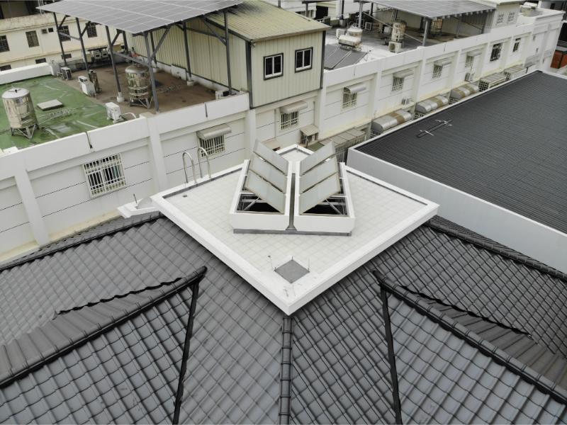 giếng trời nhà cấp 4 mái tôn